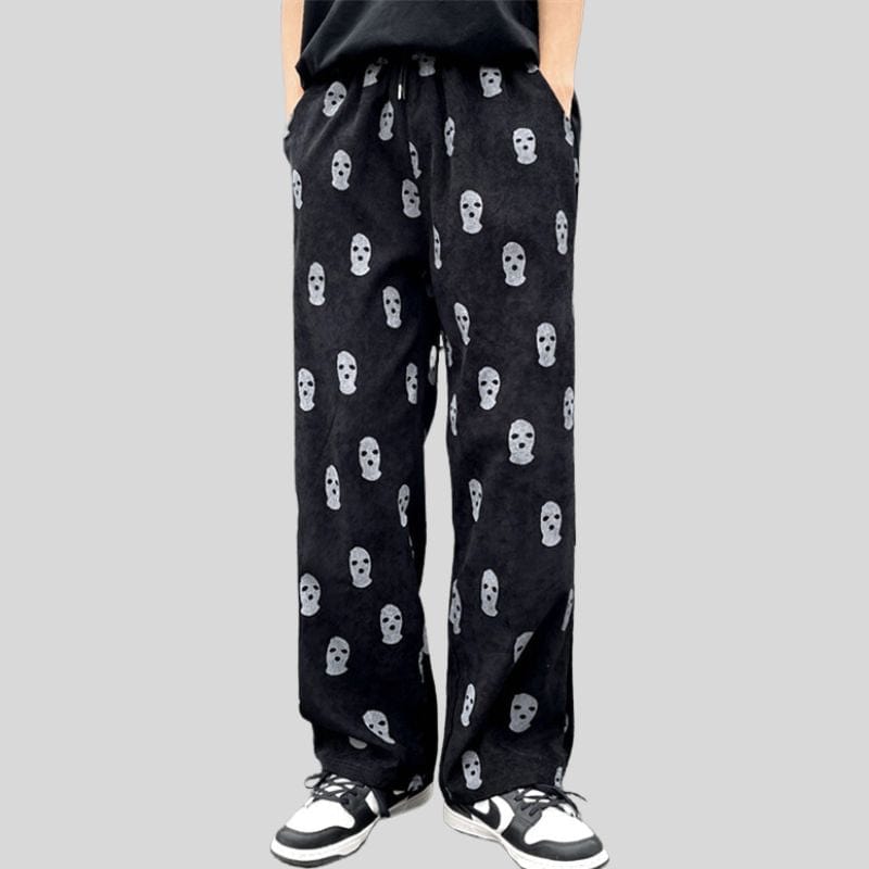 Pantalon Velours Cotelé Noir Homme