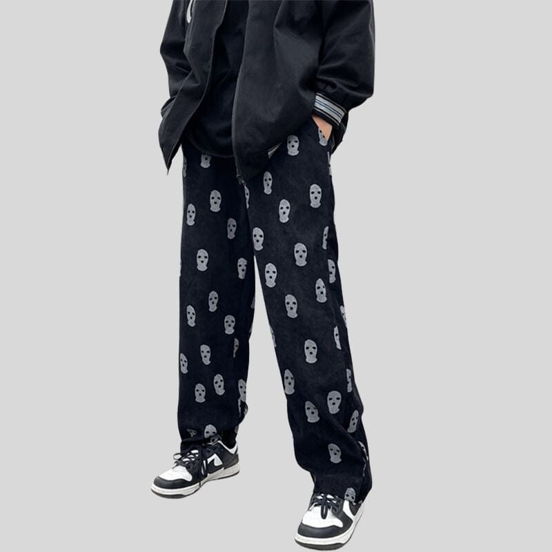 Pantalon Velours Cotelé Noir Homme