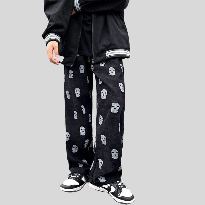 Pantalon Velours Cotelé Noir Homme