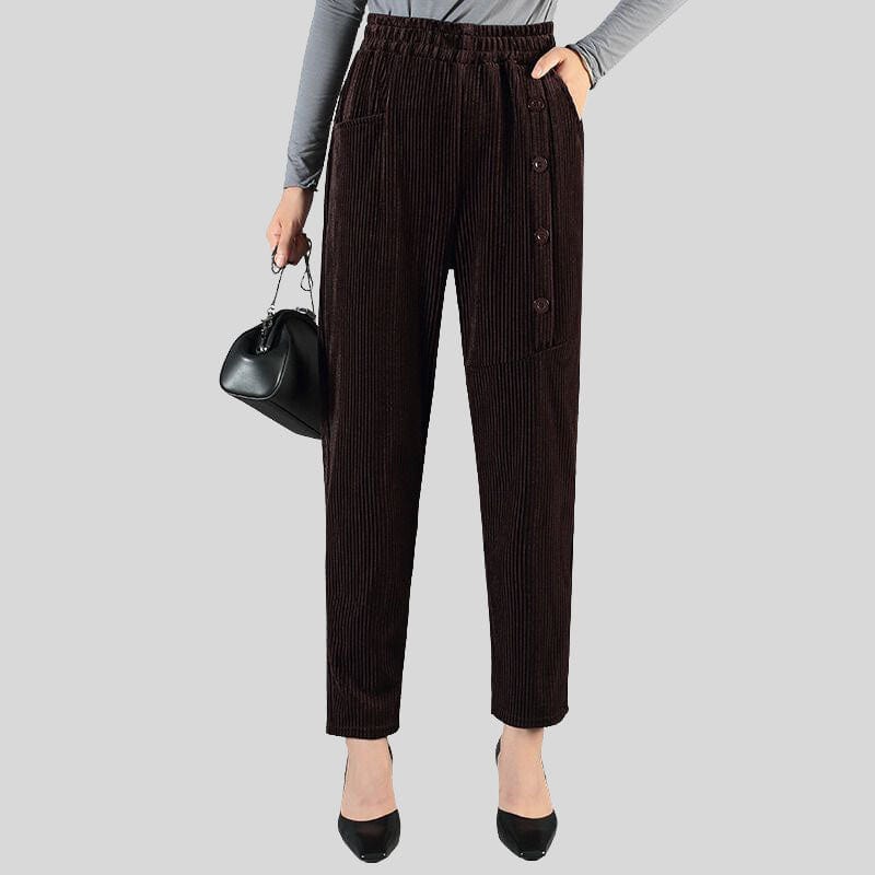 Pantalon Velours Elastique Femme