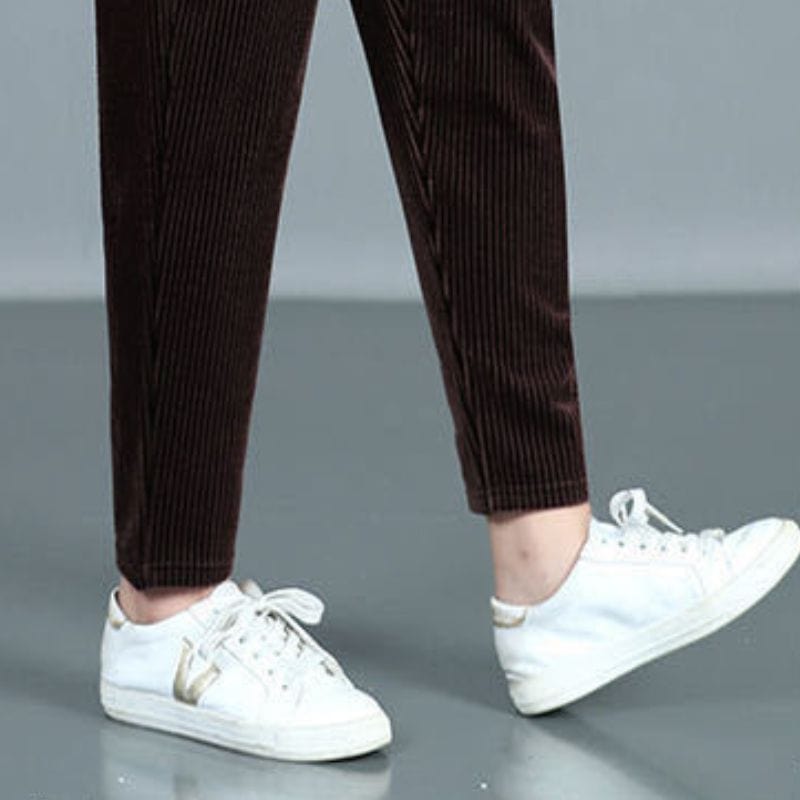 Pantalon Velours Elastique Femme