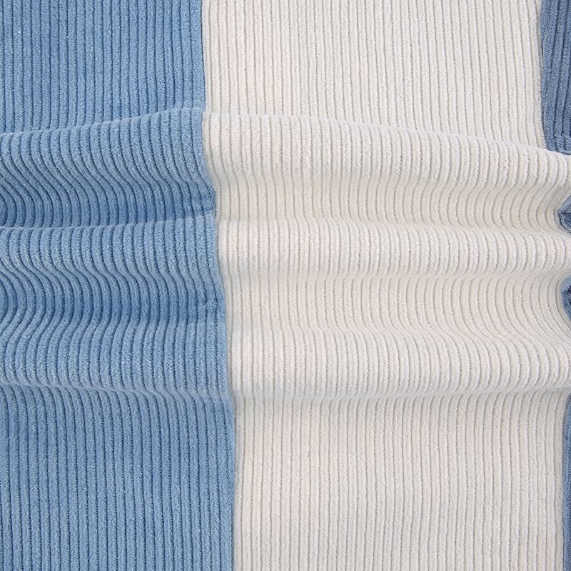 Pantalon Velours Femme Bleu