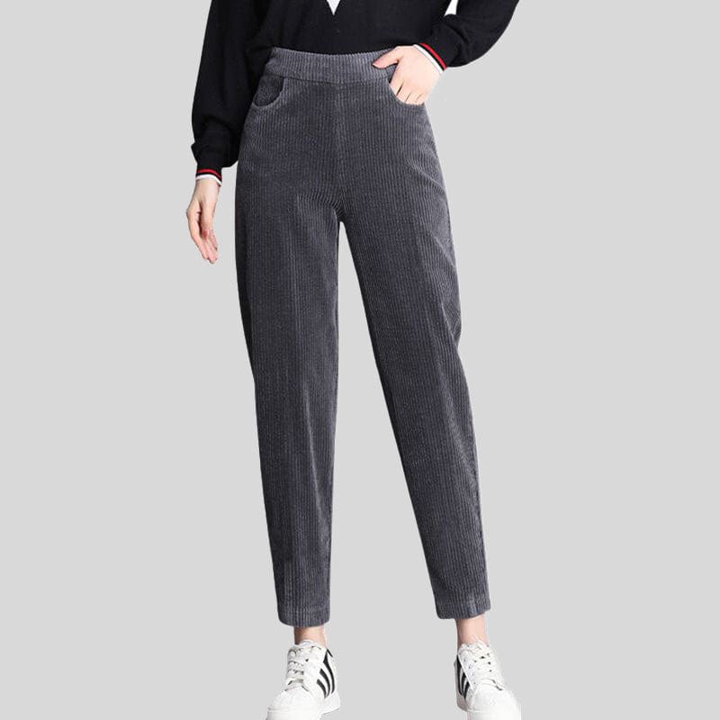 Pantalon Velours Femme Coupe Droite