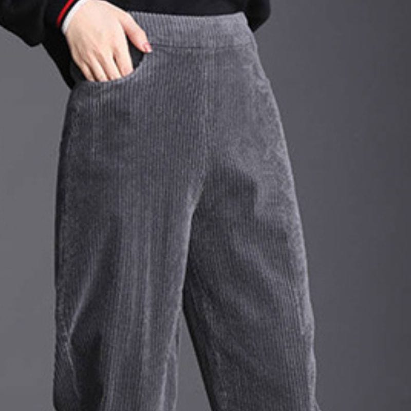 Pantalon Velours Femme Coupe Droite