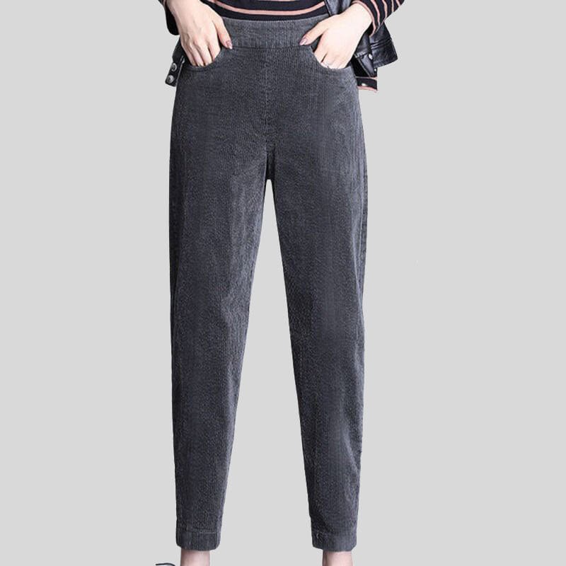 Pantalon Velours Femme Coupe Droite