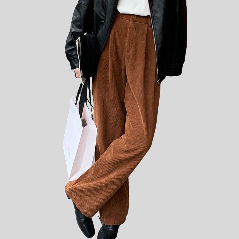 Pantalon Velours Femme Large