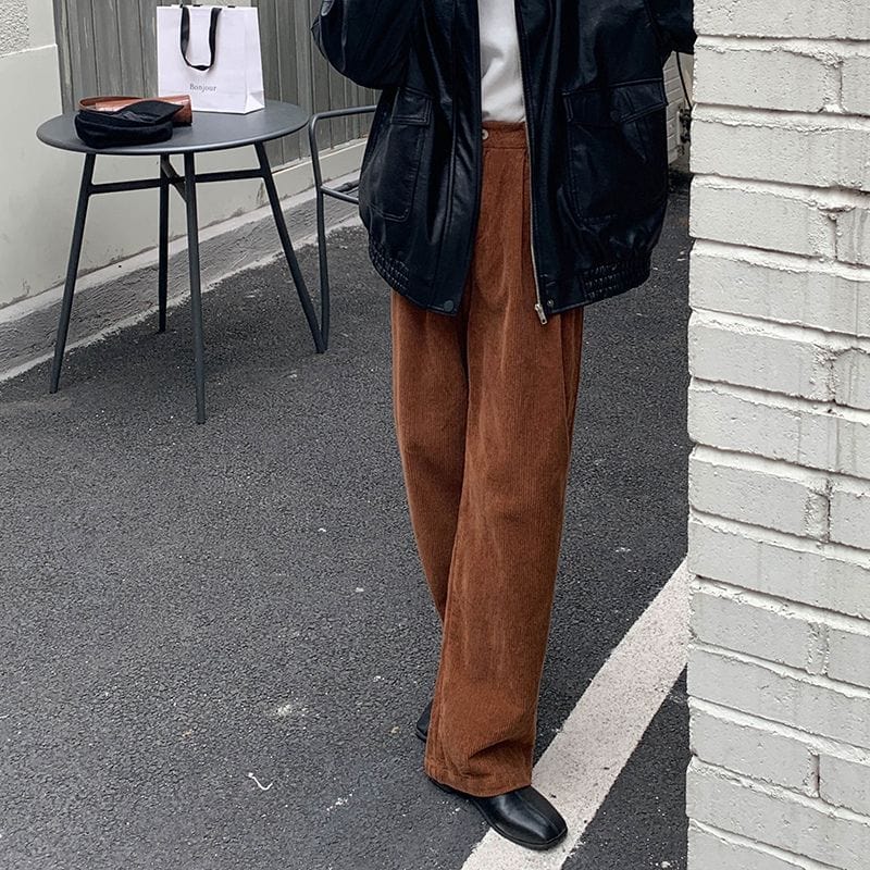 Pantalon Velours Femme Large