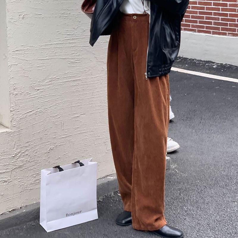 Pantalon Velours Femme Large