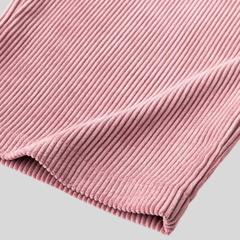 Pantalon Velours Femme Rose