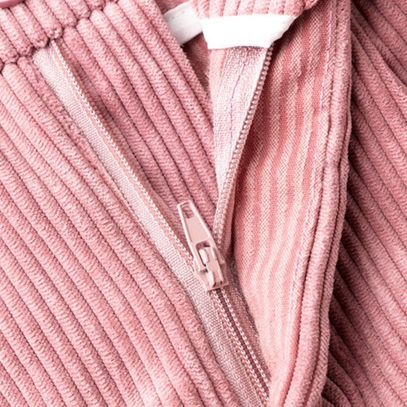 Pantalon Velours Femme Rose