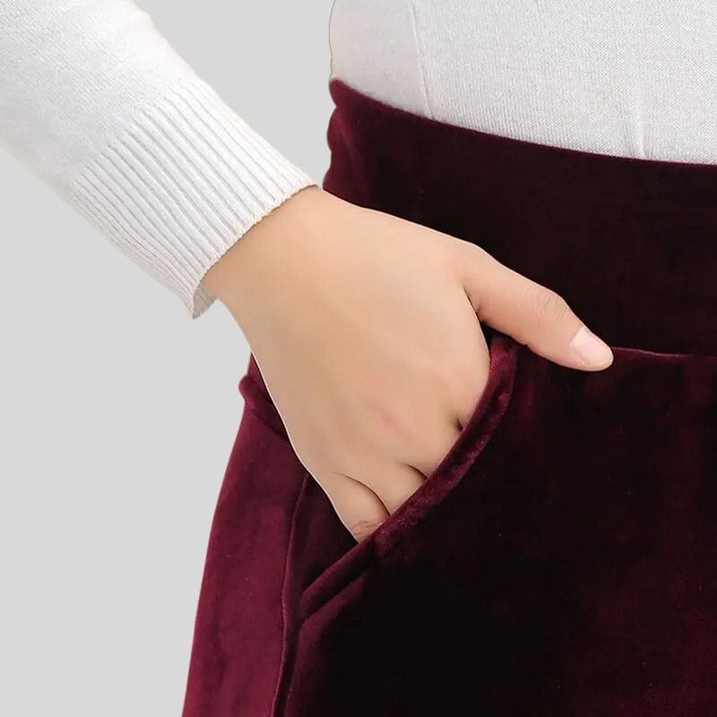 Pantalon Velours Femme Slim