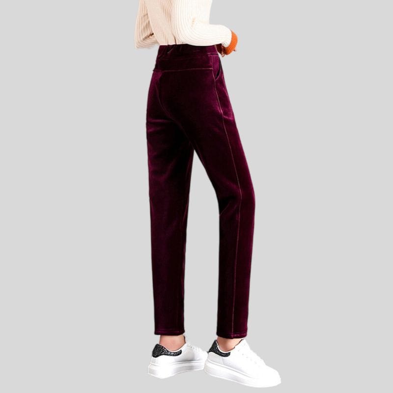 Pantalon Velours Femme Slim