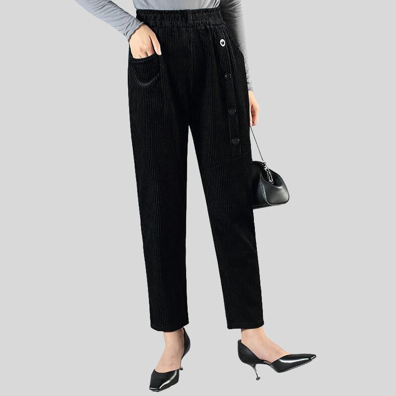 Pantalon Velours Femme Taille Elastique