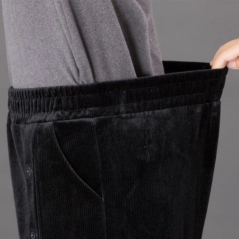 Pantalon Velours Femme Taille Elastique