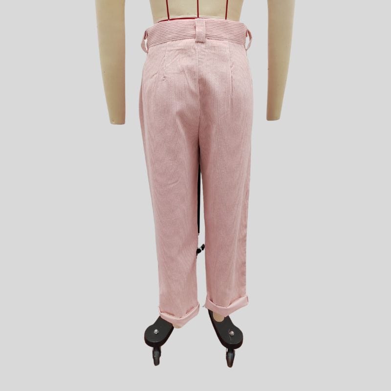 Pantalon Velours Femme Taille Haute