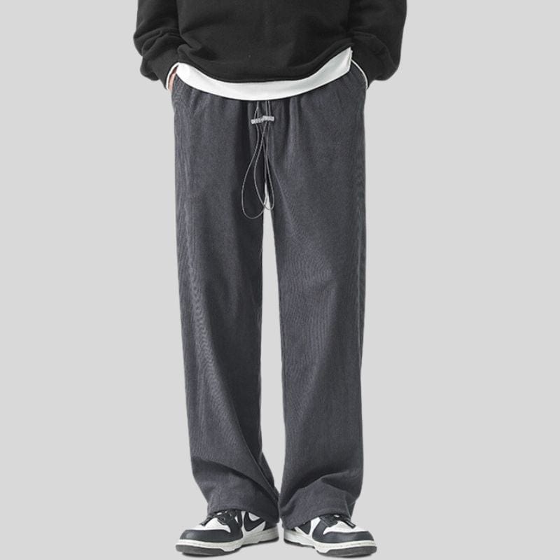 Pantalon Velours Gris Homme