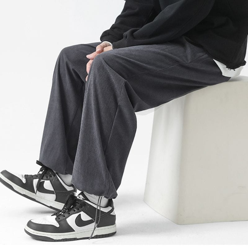 Pantalon Velours Gris Homme