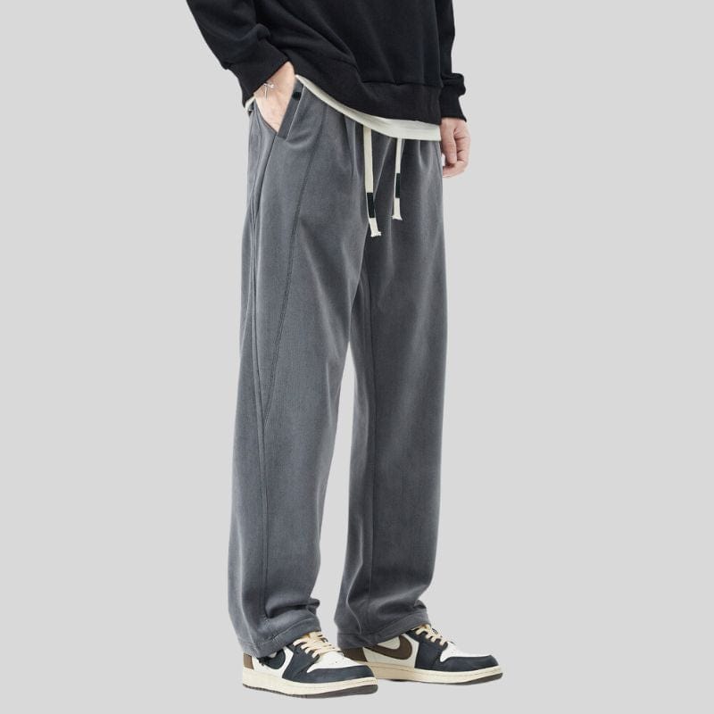 Pantalon Velours Homme Coupe Droite