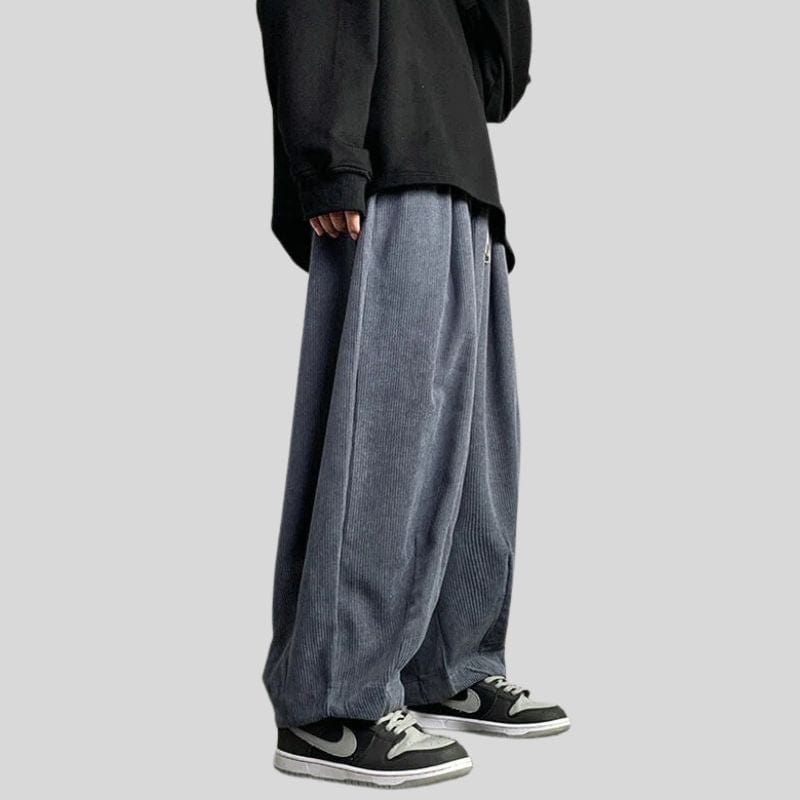 Pantalon Velours Homme Gris