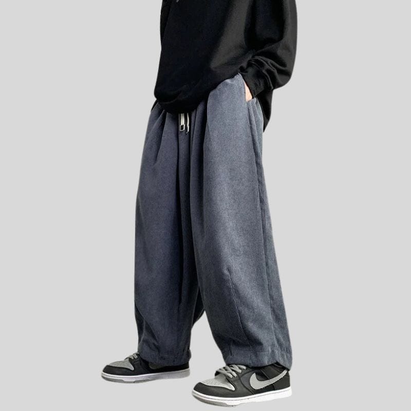 Pantalon Velours Homme Gris