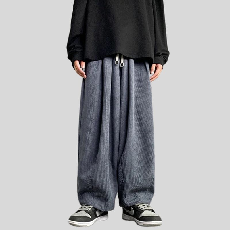 Pantalon Velours Homme Gris