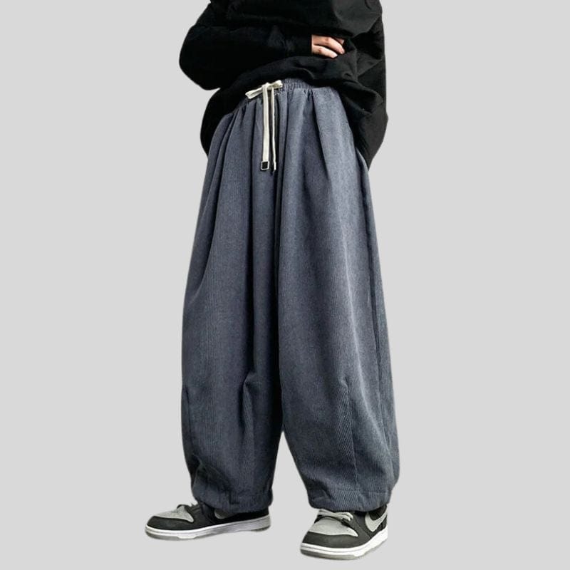 Pantalon Velours Homme Gris