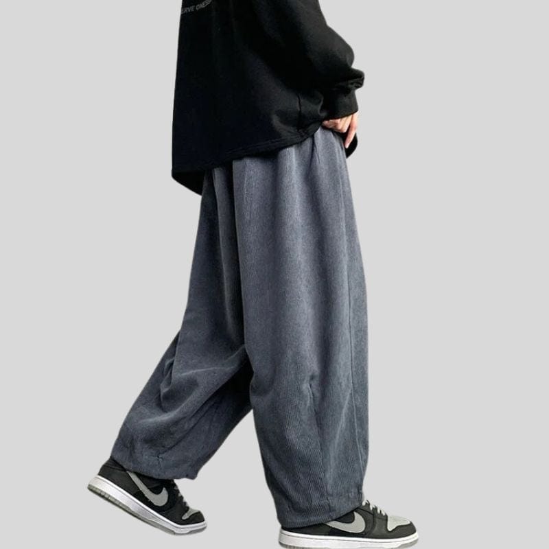 Pantalon Velours Homme Gris