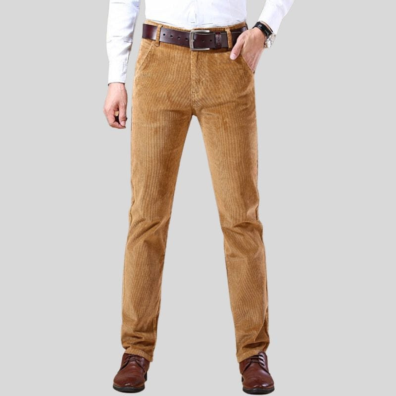 Pantalon Velours Homme Marron