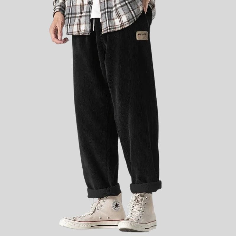 Pantalon Velours Homme Noir