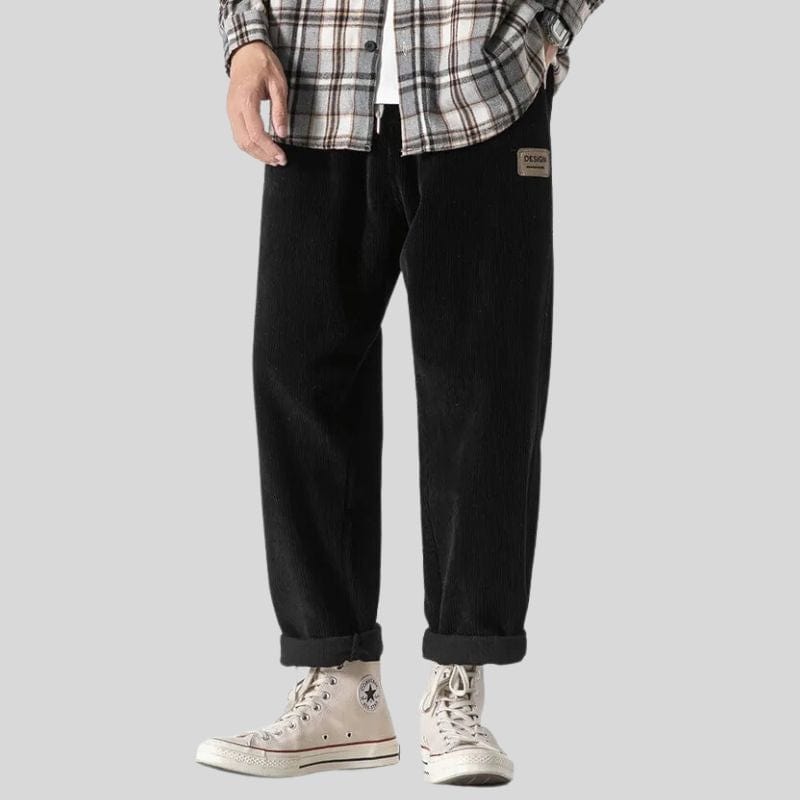 Pantalon Velours Homme Noir