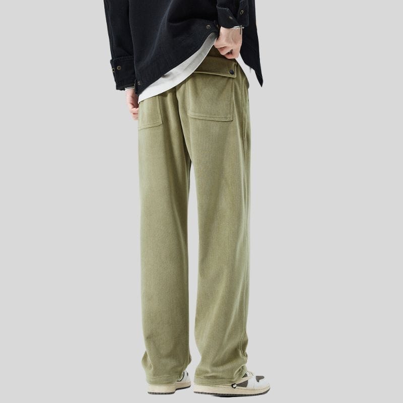 Pantalon Velours Homme Vert