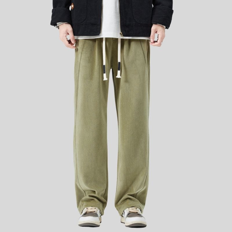 Pantalon Velours Homme Vert