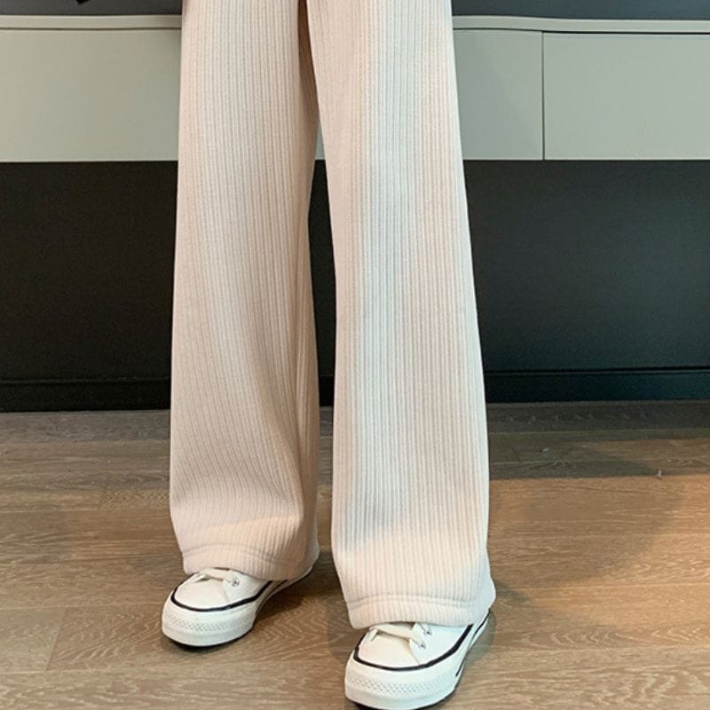 Pantalon Velours Large Femme