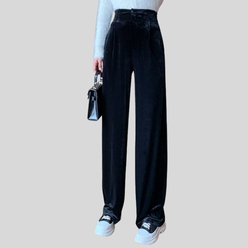 Pantalon Velours Lisse Femme