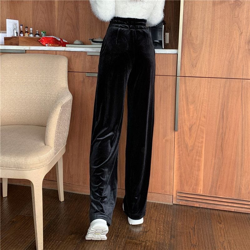 Pantalon Velours Lisse Femme
