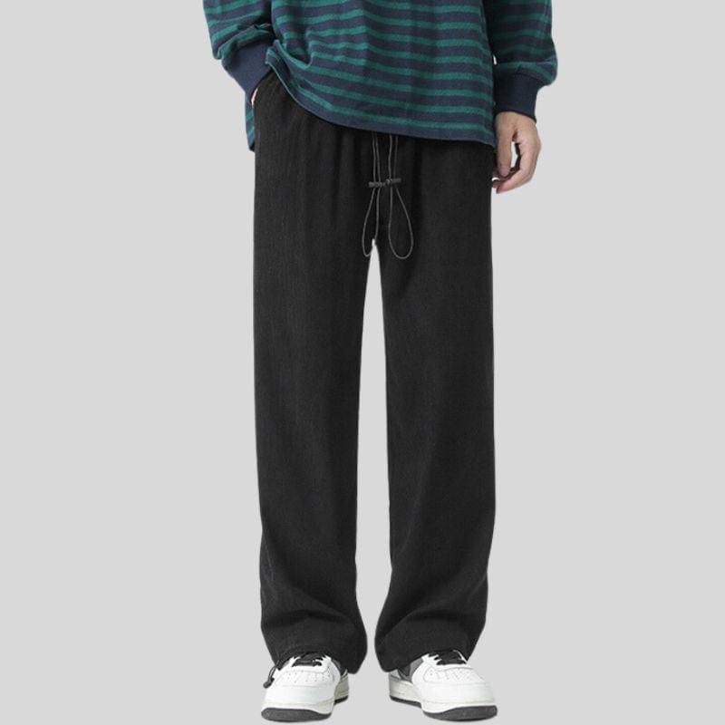 Pantalon Velours Noir Homme