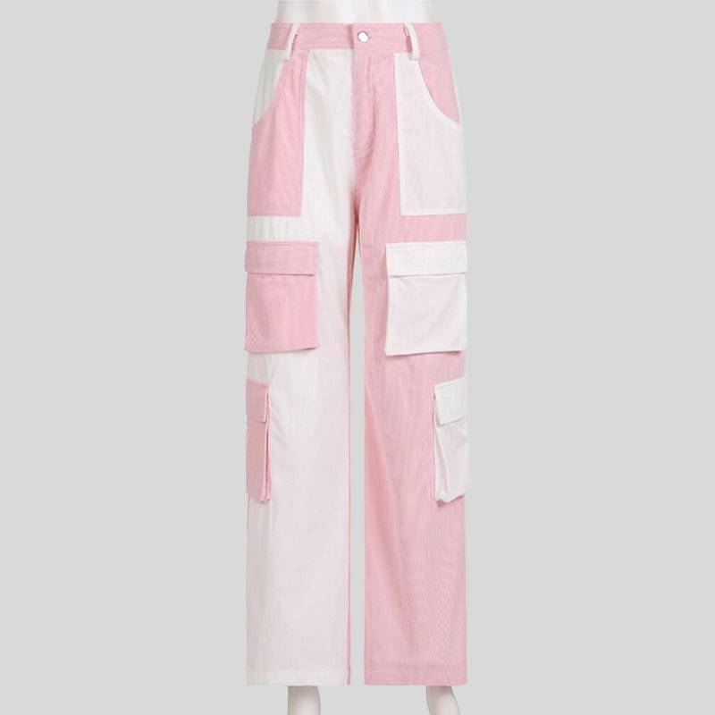 Pantalon Velours Rose Femme