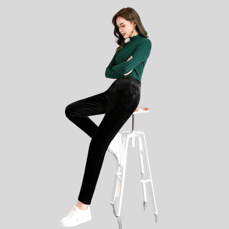 Pantalon Velours Slim Femme