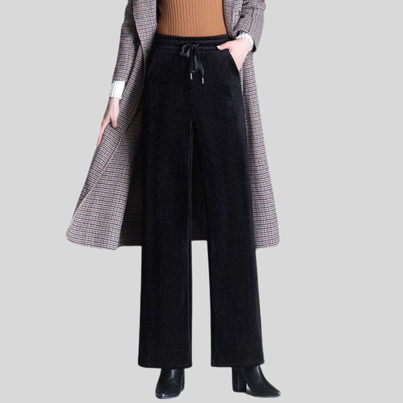 Pantalon Velours Taille Elastique Femme