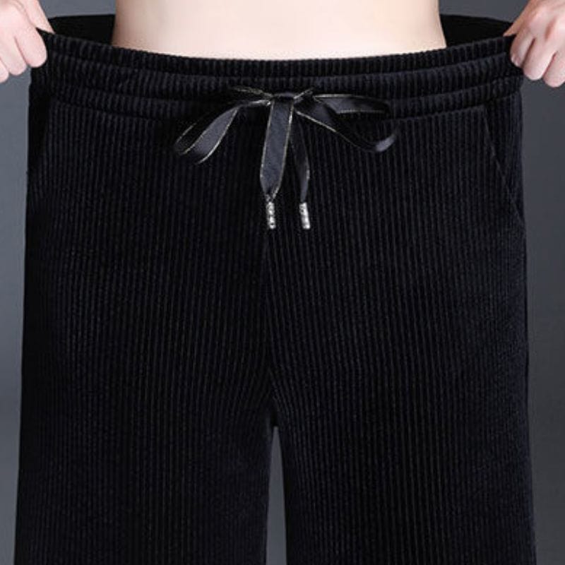 Pantalon Velours Taille Elastique Femme