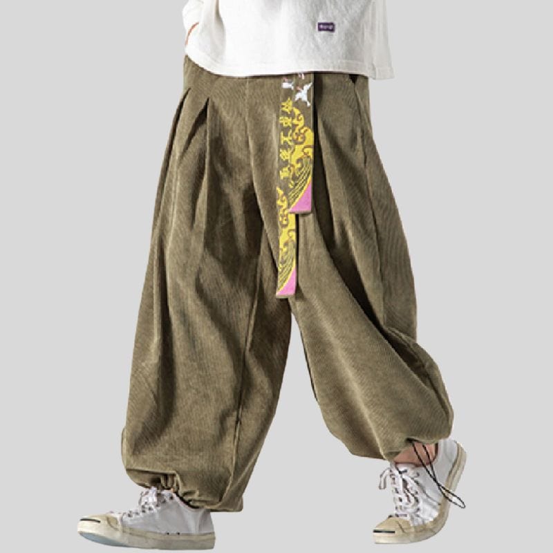 Pantalon Velours Vert Homme