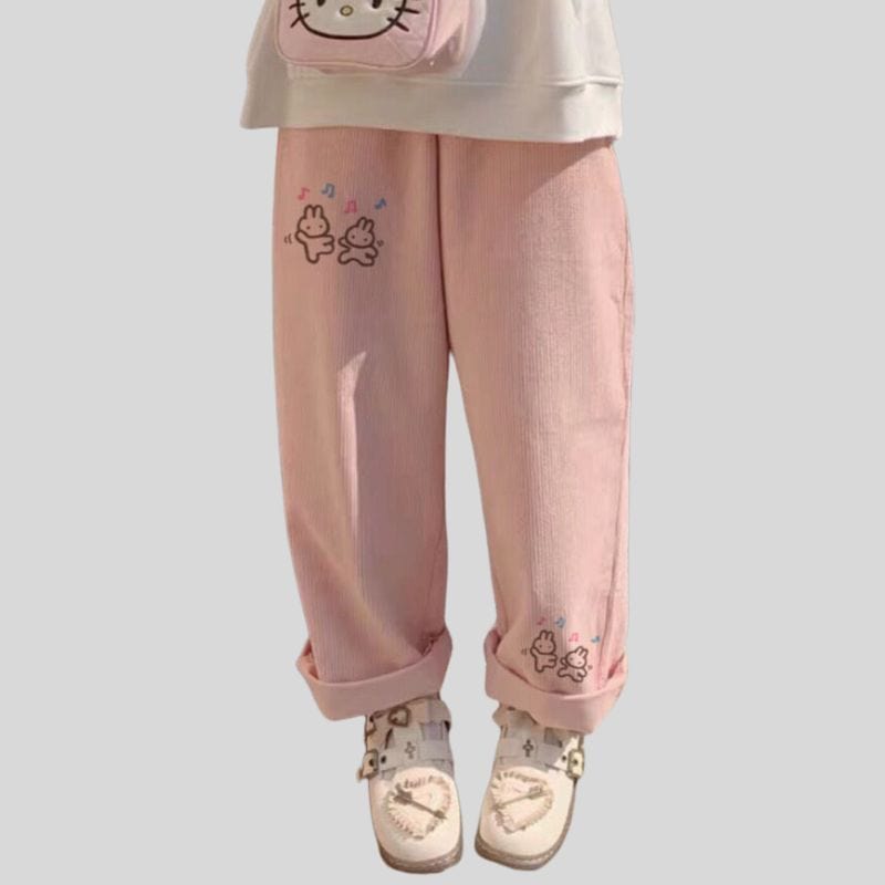 Pantalon en Velour Femme