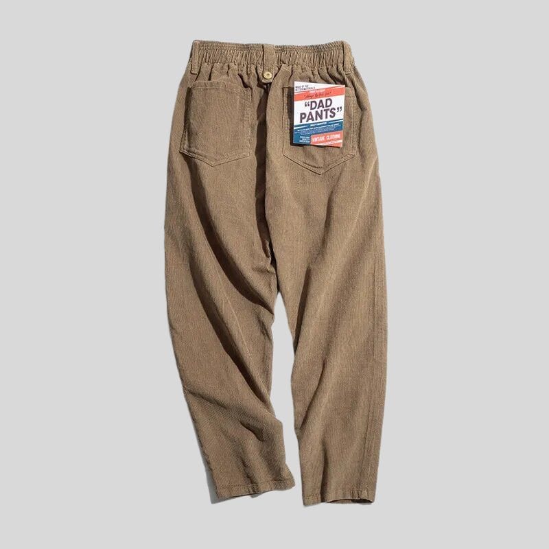 Pantalon en Velour Marron Homme