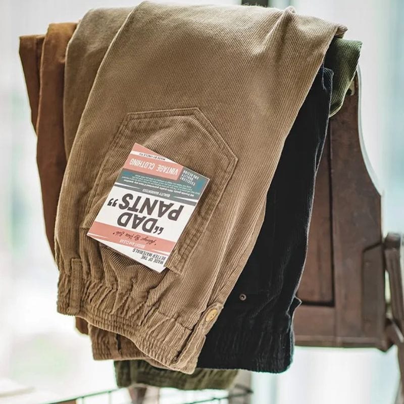 Pantalon en Velour Marron Homme