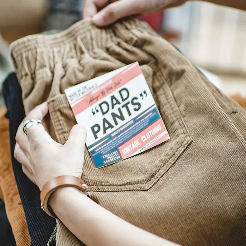 Pantalon en Velour Marron Homme