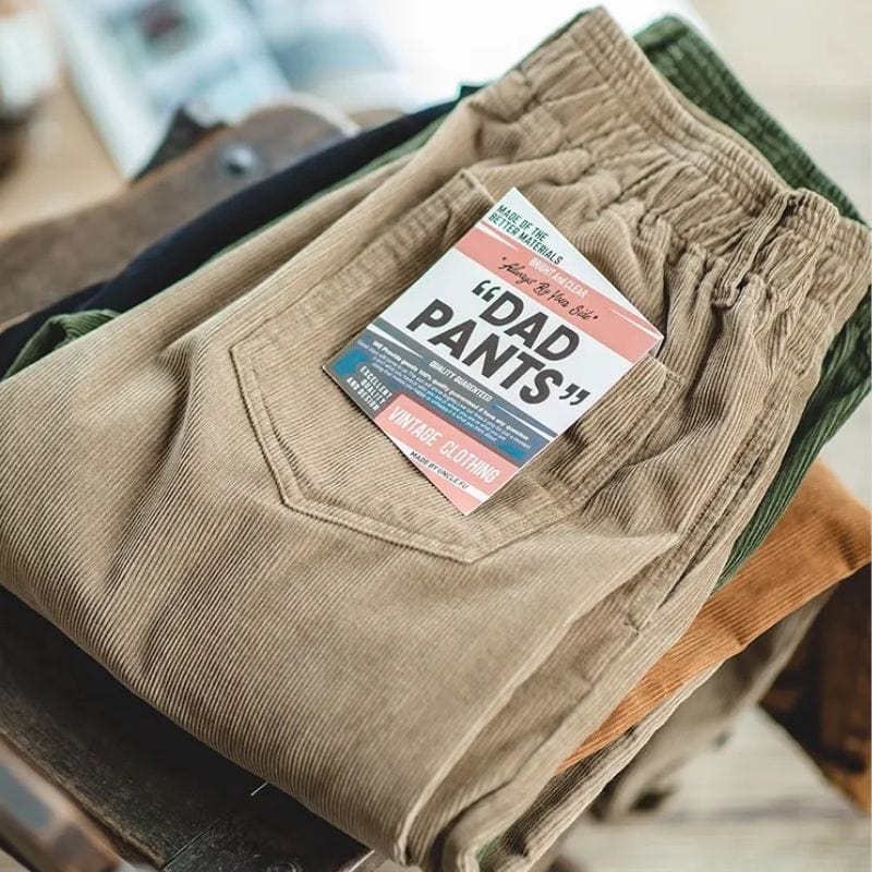 Pantalon en Velour Marron Homme