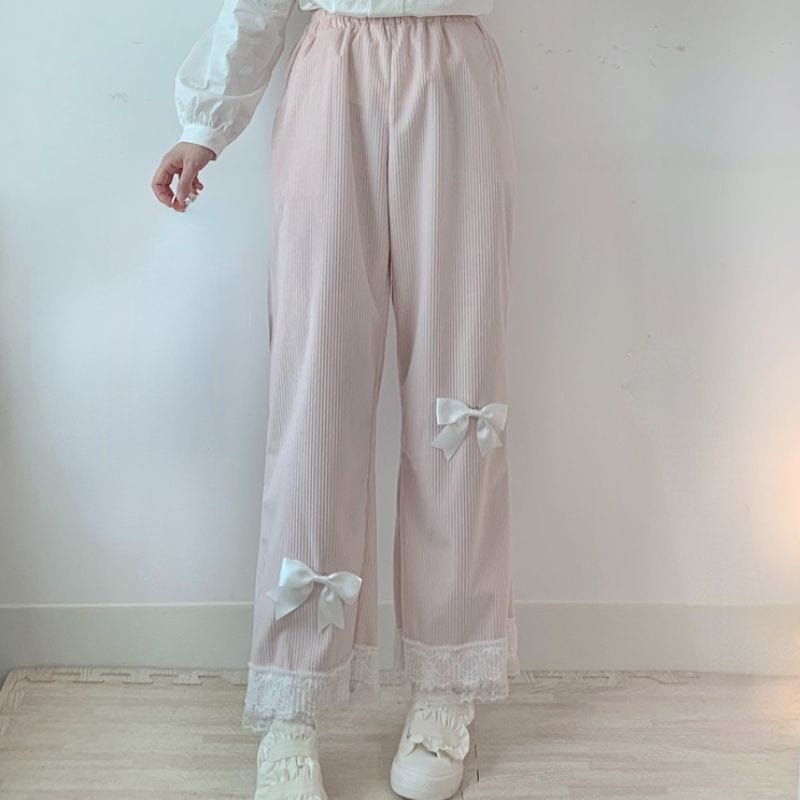 Pantalon en Velours Côtelé Femme