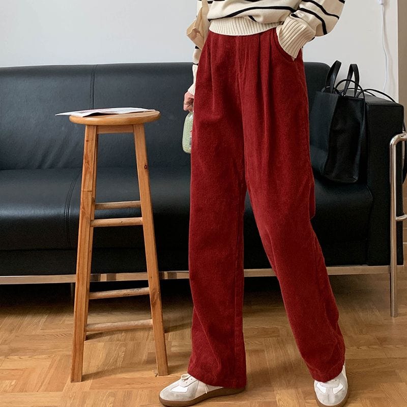 Pantalon en Velours Femme