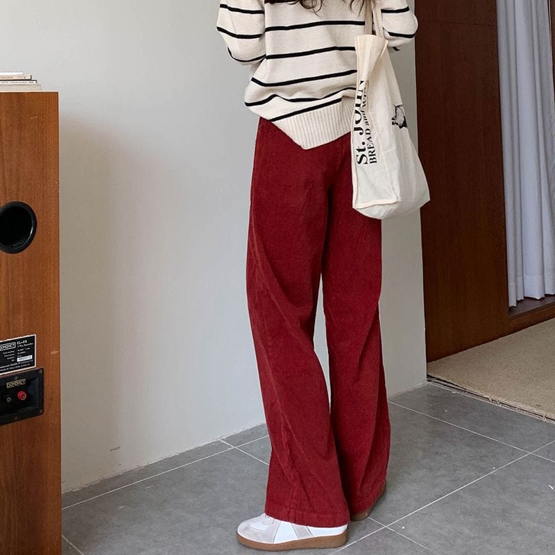 Pantalon en Velours Femme