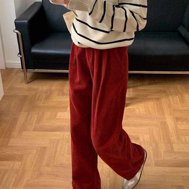 Pantalon en Velours Femme